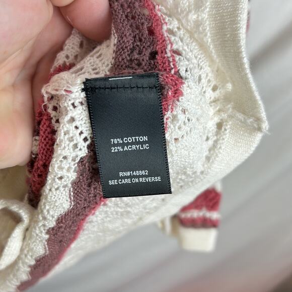 NWT Torrid Open Stitch Pullover V-Neck Cinched Front Sweater size 2/2X - Picture 7 of 8